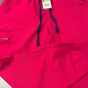 Figs Hot Pink Jogger Scrub Pants